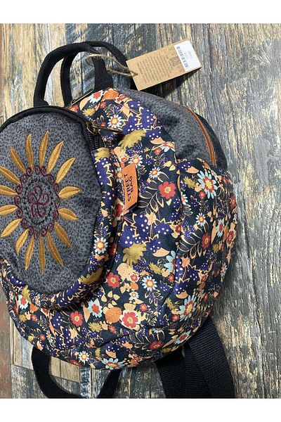 Street Bag Fargin Ethnic Αυθεντικό Στρογγυλό Σακίδιο Πλάτης Bohemian Καθημερινό Ταξιδιωτικό Σακίδιο