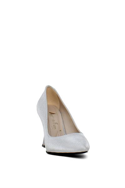 Ayakkabı Fuarı Pantofi stiletto pentru femei Elit Mst1344t argintii