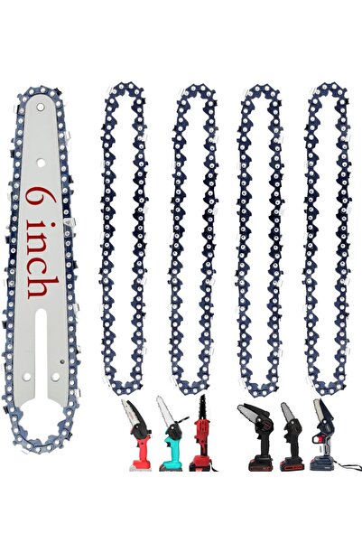 BÖHRER Akülü Budama Testeresi 5 Adet 6 inç 15 cm Zincir , 1 Adet 15 Cm Pala ,...