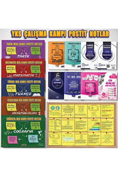 Liyakat Yayınları 2024 YKS MEB KAMPI POSTİT NOTLAR - 2024 YKS Özel Hazırlık-1...