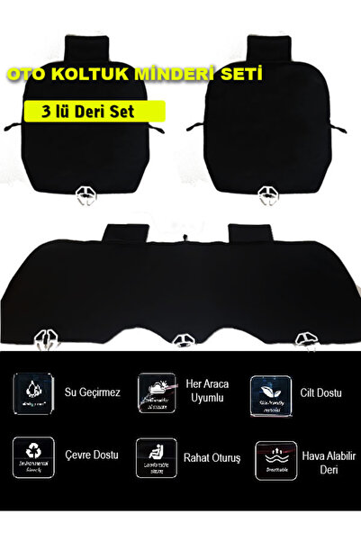 NURYAK Set de perne pentru scaune auto față și spate Husă scaun din piele nea...