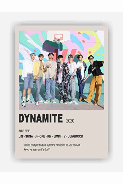 fırsatlar diyarı Bts Dynamite K-Pop Duvar Posteri - Kalın Kağıt - Çerçevesiz