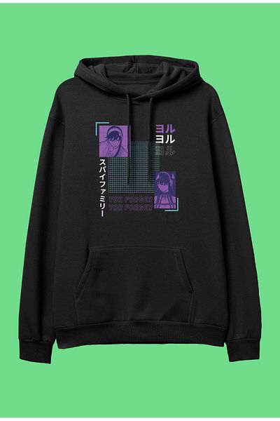 FULL TOLERANCE Oversize Spy X Family Yor Forger Anime Character Printed Design Special Hanorac cu glugă