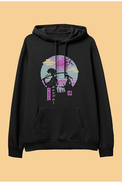 FULL TOLERANCE Oversize Samurai Champloo Mugen And Jin Special Design Anime Hooded Sweatshirt Hoodie