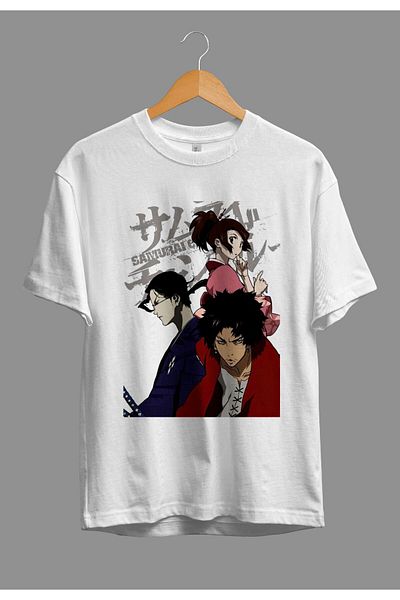 FULL TOLERANCE Μπλουζάκι Anime Oversize Samurai Champloo Mugen Jin And Fuu Special Design