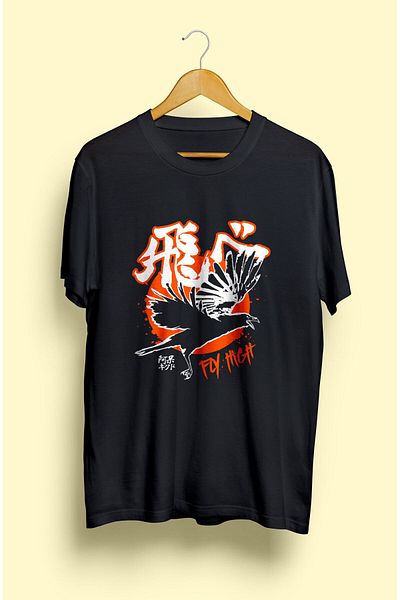 FULL TOLERANCE Tricou cu imprimeu Karasuno Kanji Anime Design