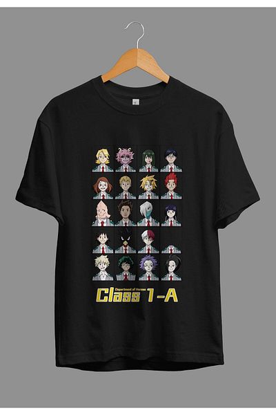 FULL TOLERANCE Oversize My Hero Academia Class 1-a Όλοι οι μαθητές με τυπωμένο μπλουζάκι προσαρμοσμένου σχεδιασμού