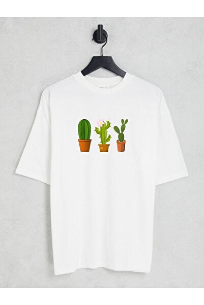 FULL TOLERANCE Tricou oversize unisex cu imprimeu Cactus Design