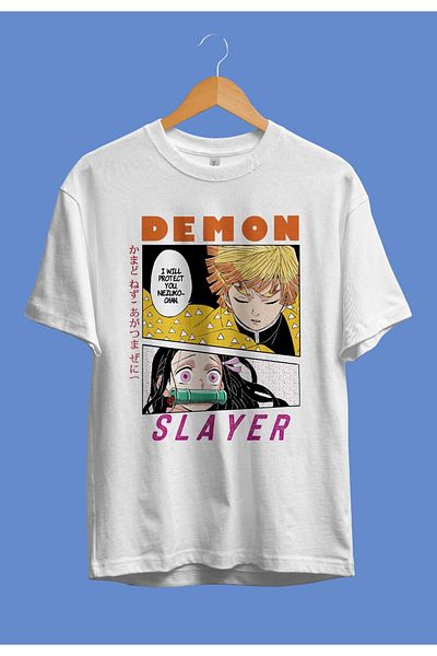 FULL TOLERANCE Μπλουζάκι Anime με προσαρμοσμένο σχέδιο Demon Slayer Zenitsu And Nezuko