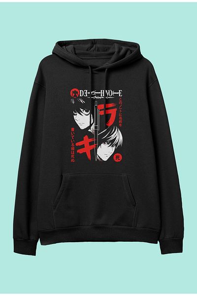 FULL TOLERANCE Hanorac cu glugă cu glugă cu imprimeu Death Note Kira Anime