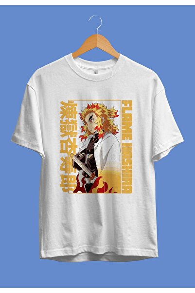 FULL TOLERANCE Υπερμεγέθη Demon Slayer Rengoku (φλόγα Hashira) T-shirt Anime ...
