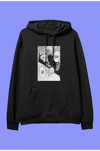 FULL TOLERANCE Oversize Jujutsu Kaisen Toge Inumaki Anime Character Printed Design Hooded Sweatshirt Hoodie