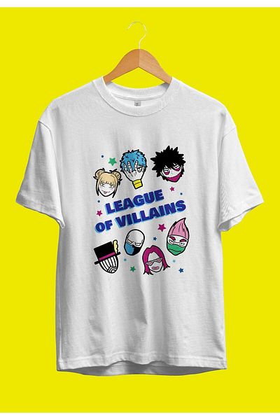 FULL TOLERANCE Tricou Anime Oversize My Hero Academia Villains cu design special