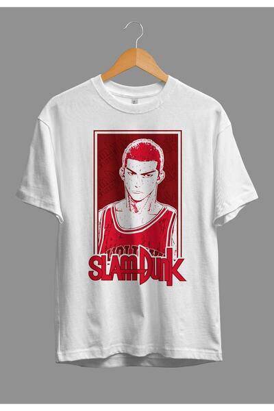 FULL TOLERANCE Tricou oversize Slam Dunk Hanamichi Sakuragi cu imprimeu cu pe...