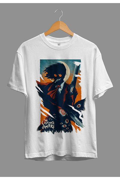 FULL TOLERANCE Tricou oversize Hellsing Alucard Anime cu imprimeu cu design special