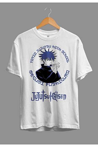 FULL TOLERANCE Tricou oversize Jujutsu Kaisen Megumi Fushiguro cu design impr...