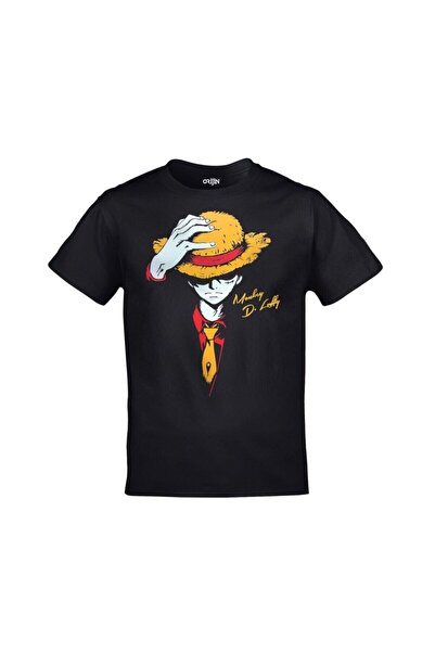 FULL TOLERANCE Tricou unisex negru cu imprimeu Monkey D. Luffy