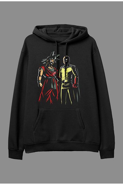 FULL TOLERANCE Суитшърт с качулка Oversize One Punch Anime Character Printed