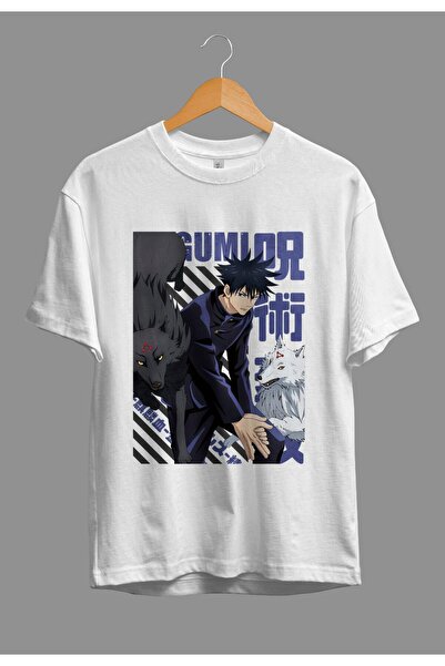 FULL TOLERANCE Oversize Jujutsu Kaisen Megumi Fushiguro Anime Karakter Baskıl...