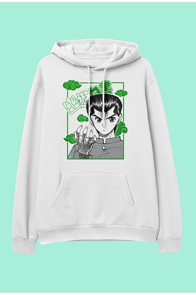 FULL TOLERANCE Голям суитшърт с качулка и качулка с качулка от аниме Yu Yu Hakusho Yusuke Urameshi по поръчка
