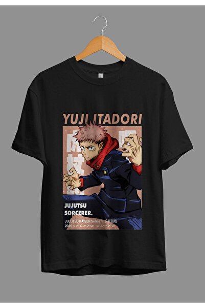 FULL TOLERANCE Tricou oversize Jujutsu Kaisen Yuji Itadori cu design imprimat...