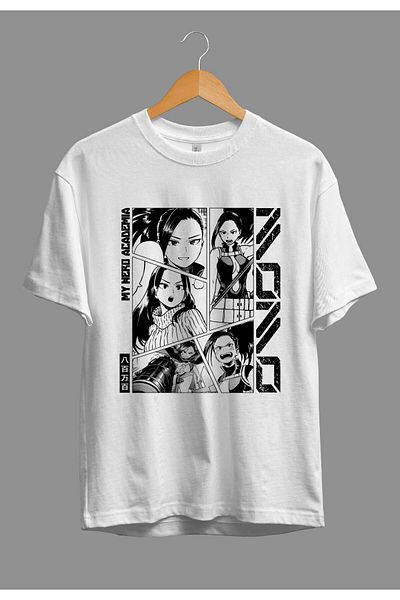 FULL TOLERANCE Tricou oversize My Hero Academia Momo Yaoyorozu Anime cu imprimeu cu design special