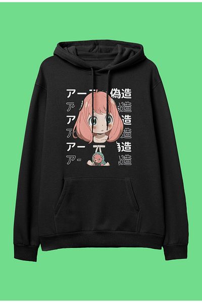 FULL TOLERANCE Oversize Spy X Family Anya Forger Anime Personaj imprimat cu design special Hanorac cu glugă