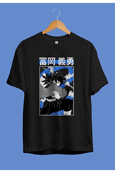 FULL TOLERANCE Tricou anime oversize Demon Slayer Giyu Tomioka (water Hashira) cu design personalizat