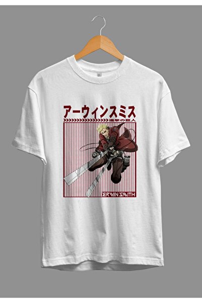 FULL TOLERANCE Tricou oversize Attack On Titan Erwin Smith cu personaje de an...