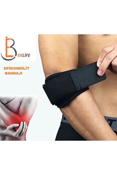 BekLife Epikondilit Bandajı Silikon Destekli Tenisçi Golfçü Dirseği Bandı Uni...