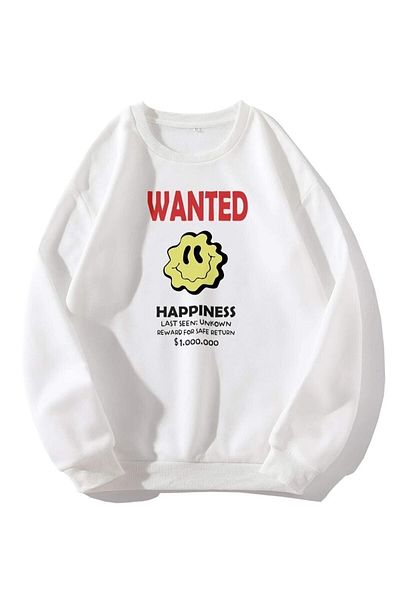 FULL TOLERANCE Unisex White Wanted Φούτερ