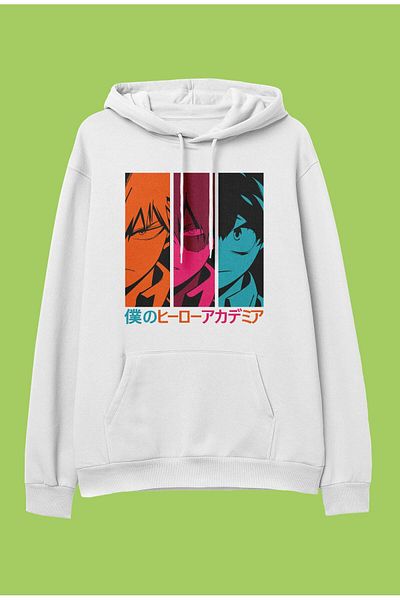 FULL TOLERANCE Oversize My Hero Academia Izuku Midoriya Anime με στάμπα φούτερ με κουκούλα