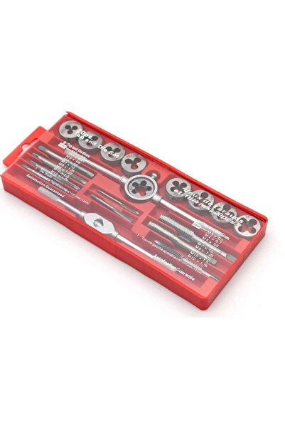 VIKTEC 20 Parça Kılavuz ve Pafta Diş ve Yiv Açma Seti