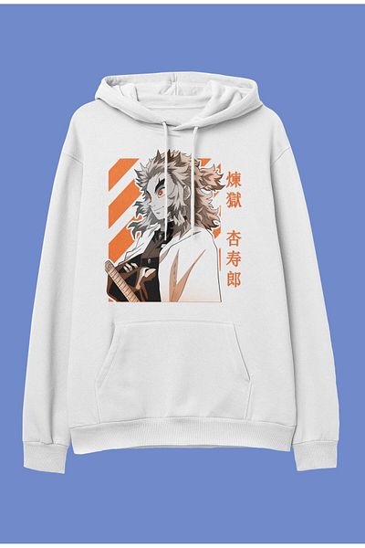 FULL TOLERANCE Oversieze Demon Slayer Rengoku (flame Hashira) Design personalizat Anime Hanorac cu glugă