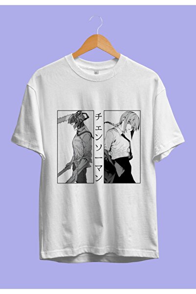 FULL TOLERANCE Ανδρικό μπλουζάκι με χονδρές αλυσίδες Denji And Power Anime με...