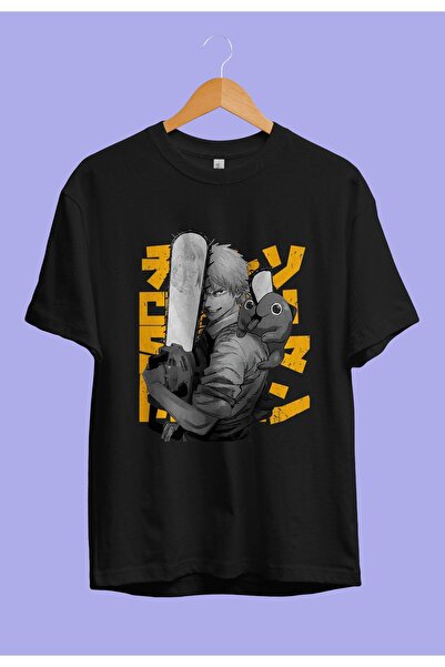 FULL TOLERANCE Ανδρικό μπλουζάκι με χονδρές αλυσίδες Denji And Pochita Anime ...