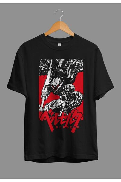 FULL TOLERANCE Tricou imprimat oversize Berserk Anime Guts Character Design