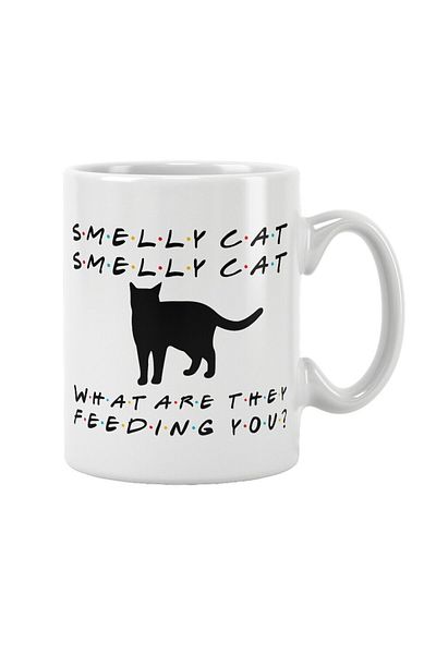 qoeuyl boutique كوب مطبوع عليه Smelly Cat Phoebe Buffay Friends