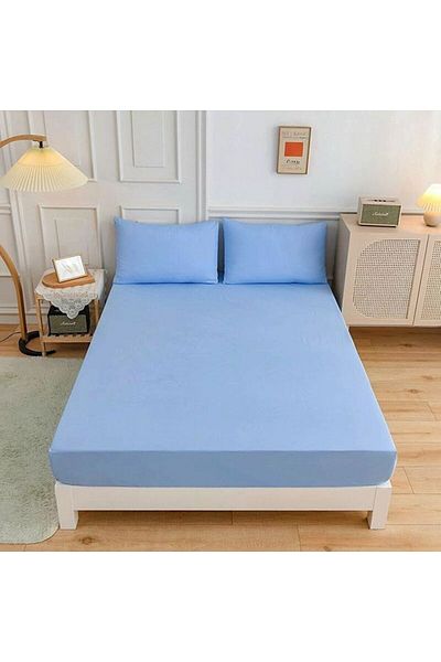 MERTİM Double Elastic Fabric Sheet + 2 Pillowcases