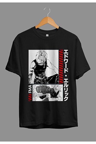FULL TOLERANCE Tricou oversize Full Metal Alchemist Edward Elric cu personaje...