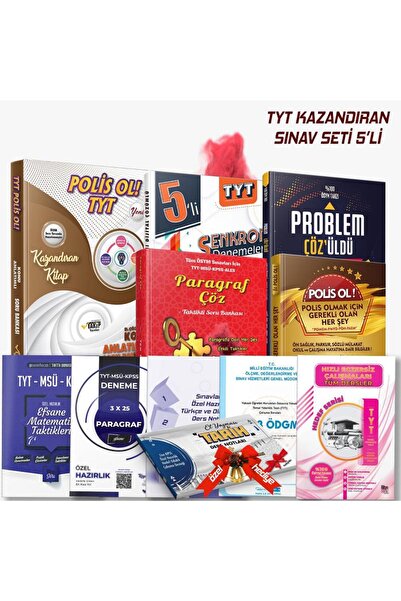 Liyakat Yayınları (5’li Full Sınav Seti) POLİS OL TYT - Polisol Rehber - TYT 10 lu Deneme - Paragraf Çöz - Problematik