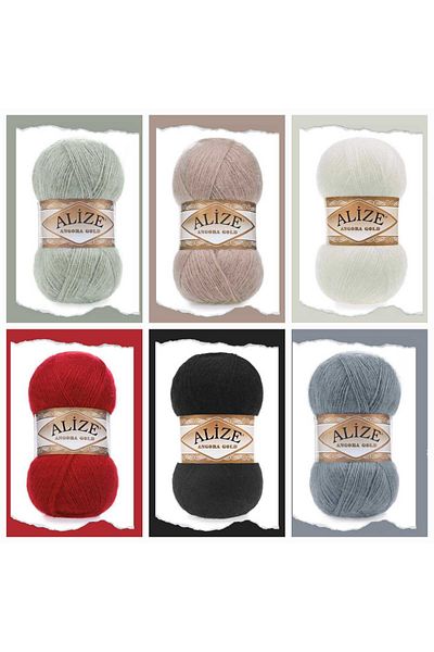 Alize Angora Gold Filă de tricotat manual (singură) 100 gr. 500 m. Cardigan, vestă, eșarfă, fire de tricotat pentru pulover