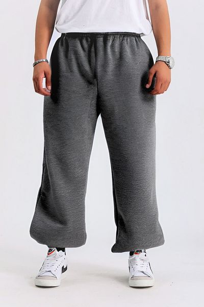 vladivosto Φούτερ 2 κλωστών Γκρι Μαύρο Ανθρακί Plus Size Loose Fit Oversize με ελαστικά πόδια