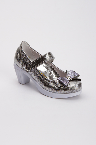 Sare Çocuk Giyim Gray Girl's Orthopedic Heeled Shoes