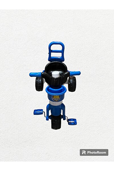 Zümrüt Kids Pedallı 3 Tekerlekli Polis Figürlü Ön ve Arka Sepetli Çocuk Bisik...