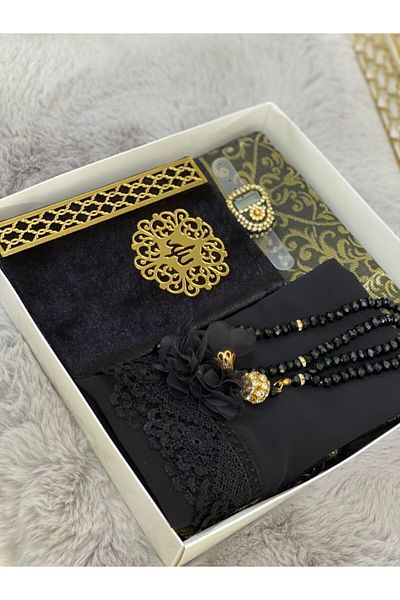 AGH Değerli Hediyeler Prayer Rug Set Bride Groom Bundle Gift Yasin Set