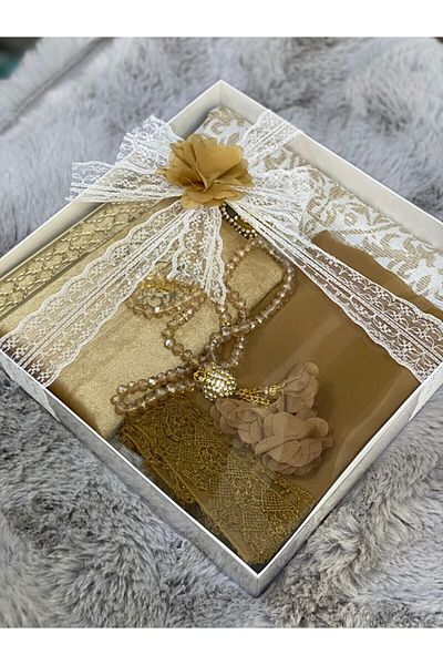 AGH Değerli Hediyeler Prayer Rug Set Bride Groom Bundle Gift Yasin Set