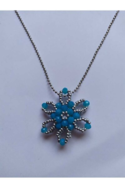 Sam Kar Tanesi Cevşen Kolye - Zincirli / El İşi Kristal Boncuk Örme /