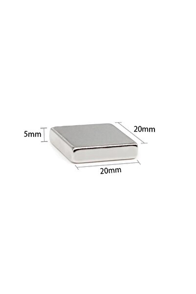 Hdg Kare Neodyum Mıknatıs Magnet Çap: 20x20x5 mm - 1 adet