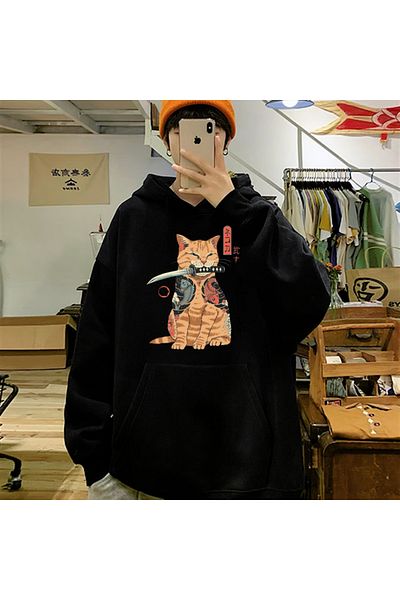 Touz Anime Ninja Cat Oversize Hoodie